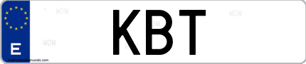 Matrícula de España KBT