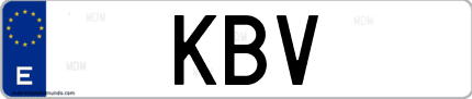 Matrícula de España KBV
