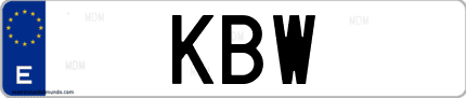 Matrícula de España KBW