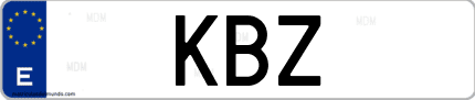Matrícula de España KBZ