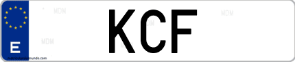 Matrícula de España KCF