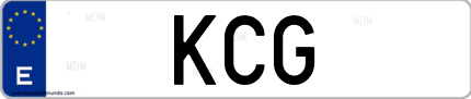 Matrícula de España KCG