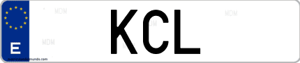 Matrícula de España KCL