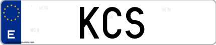 Matrícula de España KCS
