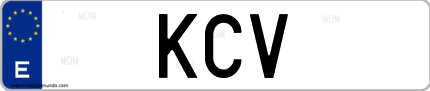 Matrícula de España KCV