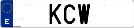 Matrícula de España KCW