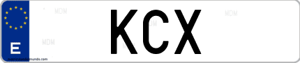Matrícula de España KCX