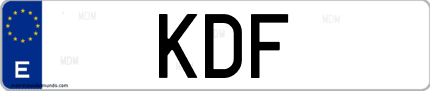 Matrícula de España KDF