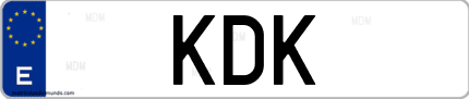 Matrícula de España KDK