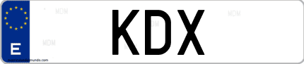 Matrícula de España KDX