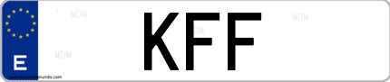 Matrícula de España KFF