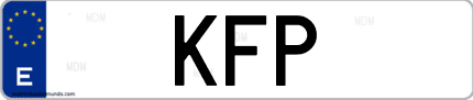 Matrícula de España KFP