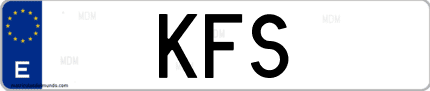 Matrícula de España KFS