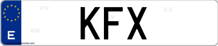 Matrícula de España KFX