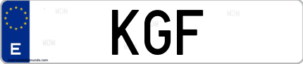Matrícula de España KGF