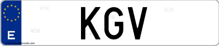 Matrícula de España KGV