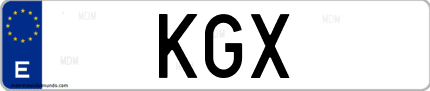 Matrícula de España KGX