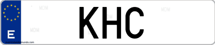 Matrícula de España KHC