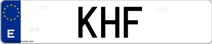 Matrícula de España KHF