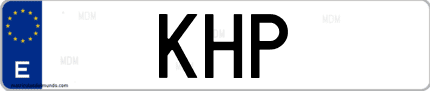 Matrícula de España KHP