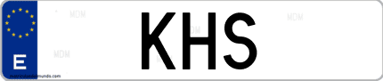 Matrícula de España KHS