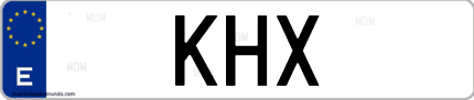 Matrícula de España KHX