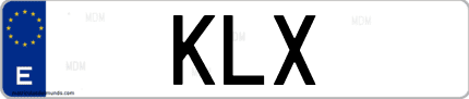 Matrícula de España KLX