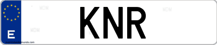 Matrícula de España KNR