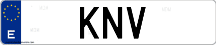 Matrícula de España KNV
