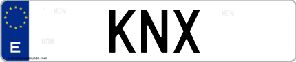 Matrícula de España KNX