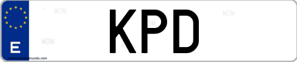 Matrícula de España KPD