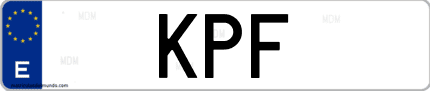 Matrícula de España KPF