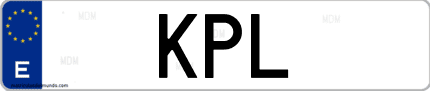 Matrícula de España KPL