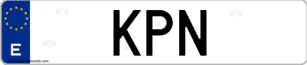 Matrícula de España KPN