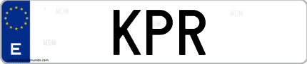 Matrícula de España KPR