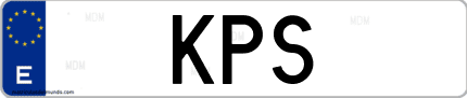 Matrícula de España KPS