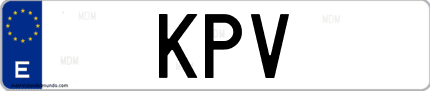 Matrícula de España KPV