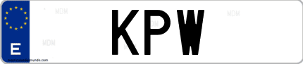 Matrícula de España KPW