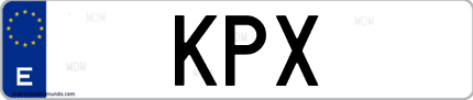 Matrícula de España KPX