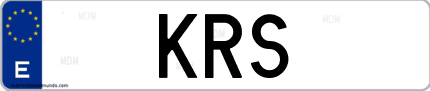 Matrícula de España KRS