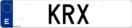 Matrícula de España KRX
