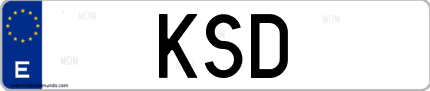 Matrícula de España KSD