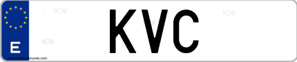 Matrícula de España KVC
