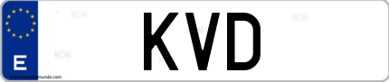 Matrícula de España KVD