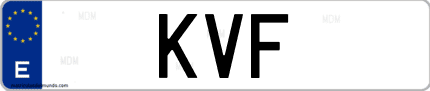 Matrícula de España KVF