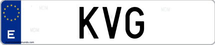 Matrícula de España KVG