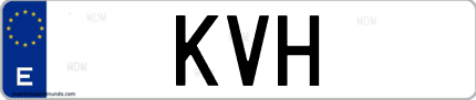 Matrícula de España KVH