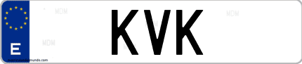 Matrícula de España KVK