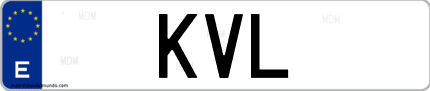 Matrícula de España KVL