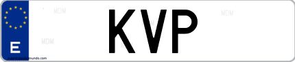 Matrícula de España KVP